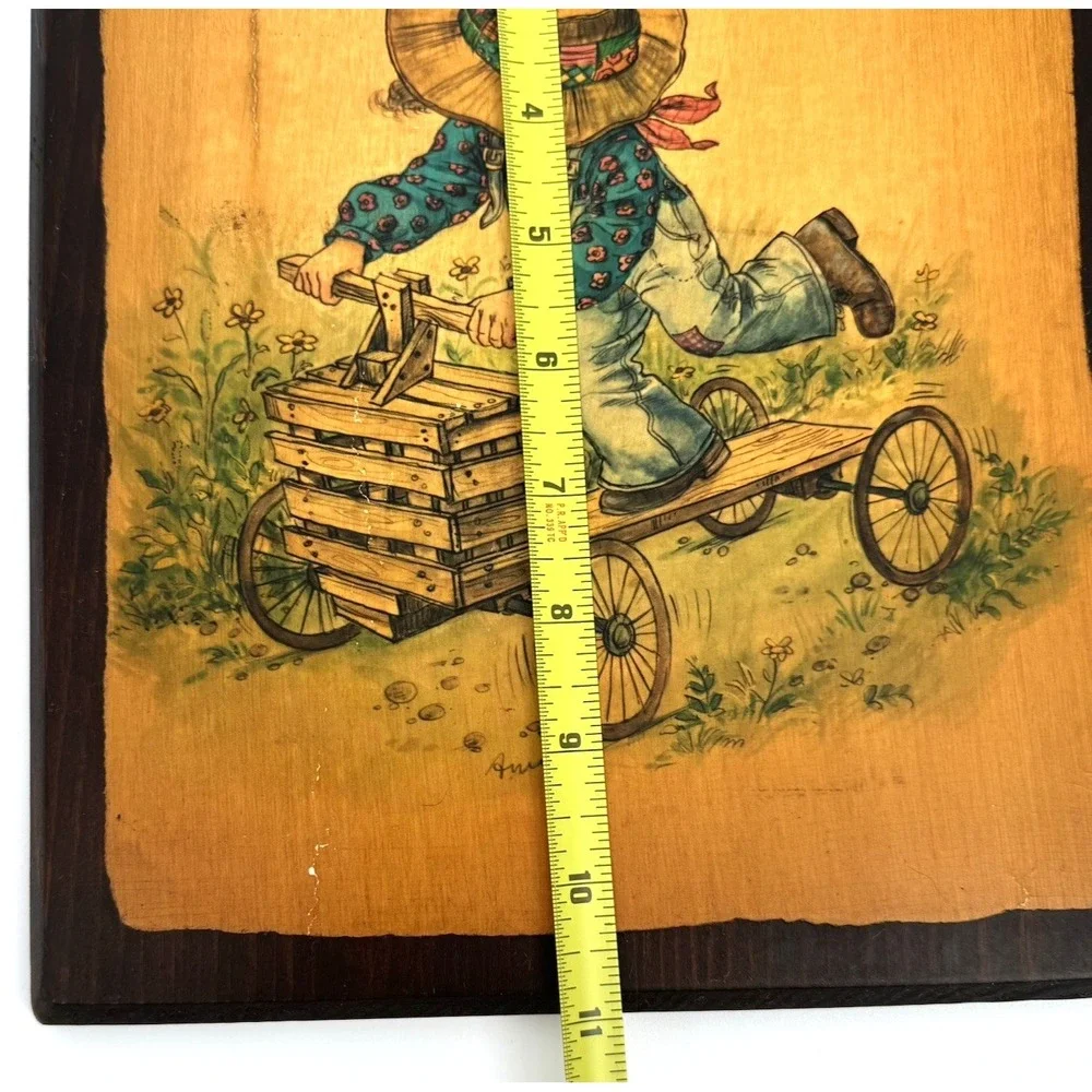 Vintage Children Wall Art Plaques Set of 3 Nostalgic Storybook Style Decor‎